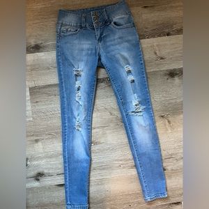 Cute denim ripped jeans